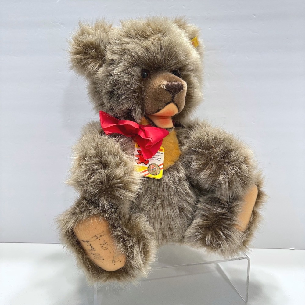 Steiff Zotty Teddy Bear 0302/40 Vintage 16 Inch Brown Tipped Fur Austria‎ Signed